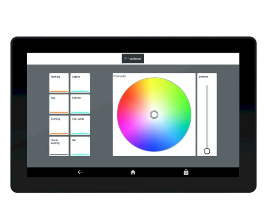American Lighting AML-DMX-N-NATOUCH1 7" Wall-Mounted Touch Screen, Remote Control, Built-In Ethernet & WiFi, Pre-Loaded Arcolis Apps