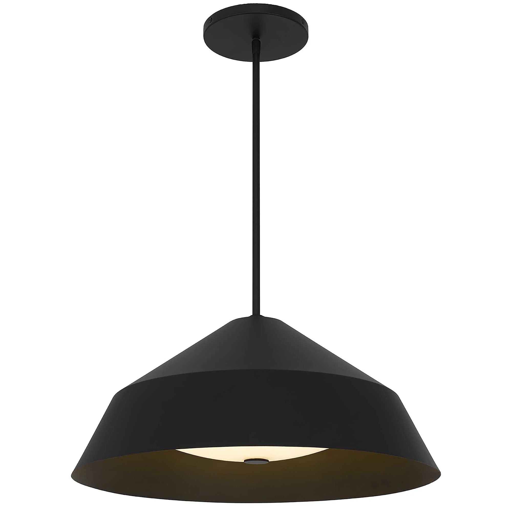 Alteck lighting AP0076-5CCT-W-BK 22" Nin LED Pendant Light With Modern Geometric Hanging Fixture - Finish: Sand Black