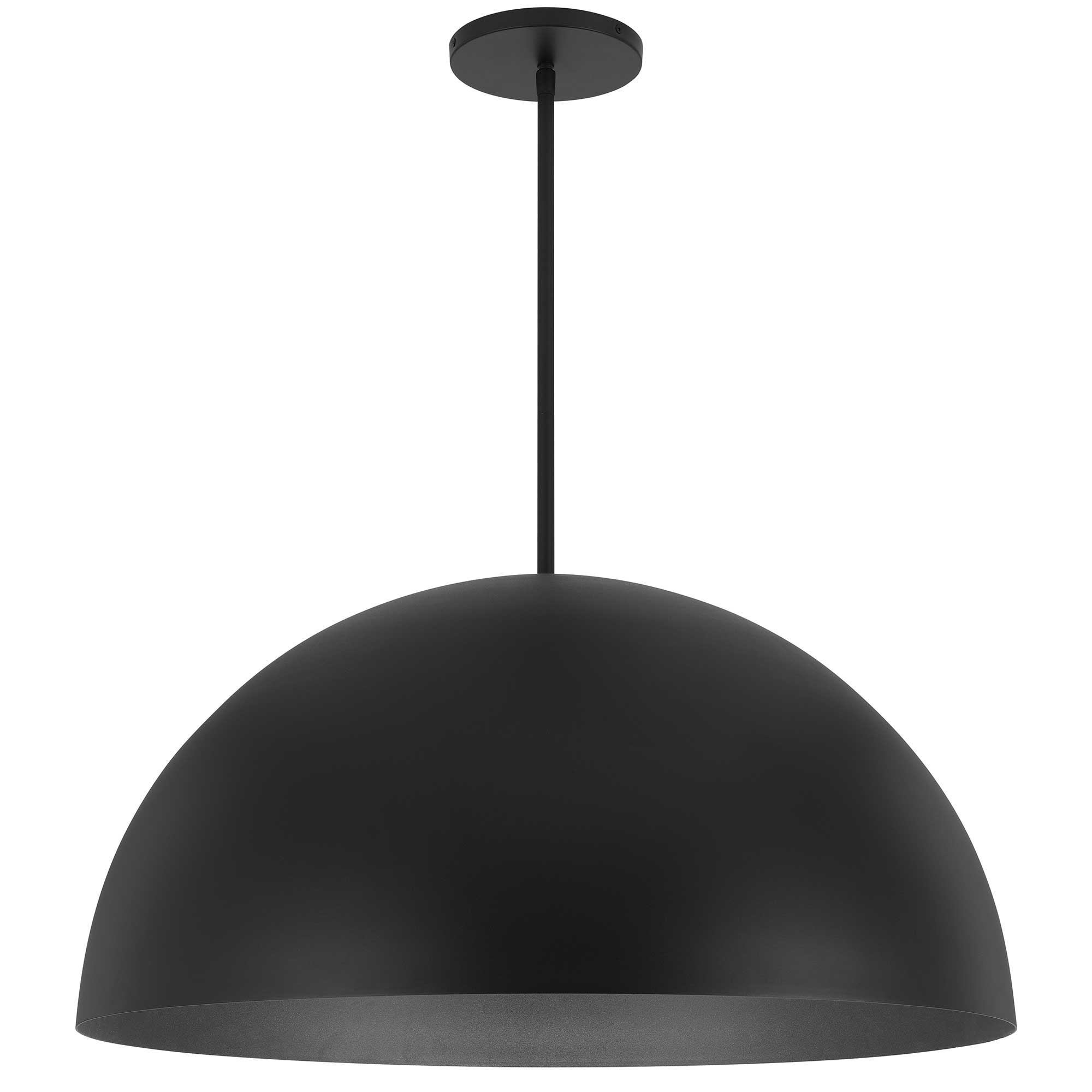 Alteck lighting AP0084-5CCT-W-BK 31.5" Half Round LED Indoor Ceiling Pendant Light - Finish: Sand Black