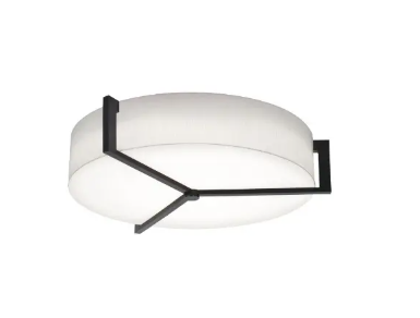 AFX Lighting APF3044L5AJUDES-LW-MS 33-in 60W Apex LED Flush Mount w/ MS, 120V-277V, CCTSelect, ES/Linen White