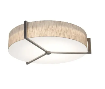 AFX Lighting APF3044L5AJUDWG-JT-MS 33-in 60W Apex Flush Mount w/ MS, 120V-277V, CCT Select, W. Gray/Jute