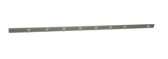 Task Lighting APTUR60-8GSN 60" Slim Angled Power Strip - Left Wire Entry - 7 Gray Receptacles - Right Side USB-A/C - 120V - Satin Nickel