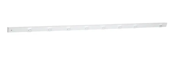 Task Lighting APTUR60-8WWT 60" Slim Angled Power Strip - Left Wire Entry - 7 White Receptacles - Right Side USB-A/C - 120V -White