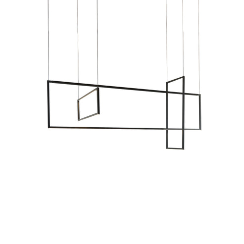 Kuzco Lighting MP28356-BK-UNV-010 Arkell 56-in Multi Pendant Ceiling Light - CCT: 3000K - Finish: Black