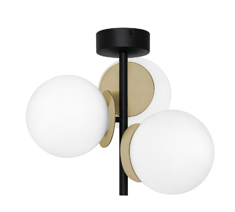 AFX Lighting ARNC17LAJD4BKLB Arren 17 Inch LED Semi-Flush Mount, Ceiling Light, 120-277V ,Wattage 27W, 5CCT 2700K/3000K/3500K/4000K/5000K , Black/Light Antique Brass Finish
