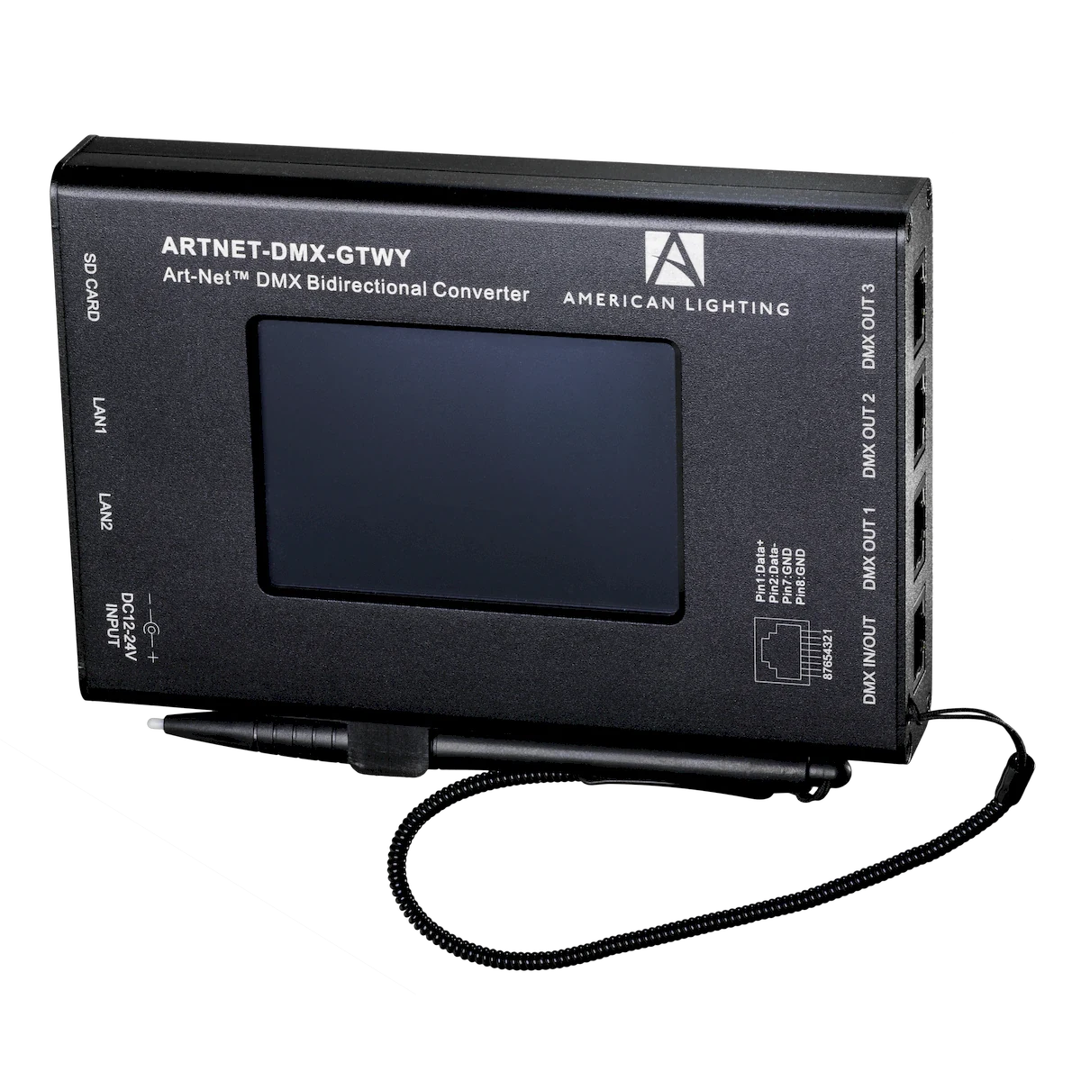 American Lighting ARTNET-DMX-GTWY Artnet to DMX512 Gateway – 12-24V DC – Converts Art-Net™ to DMX512-A – Surface Mount – FCC Compliant – for Dry Locations