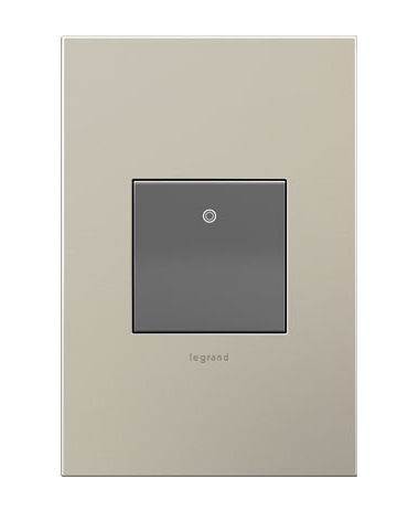 Legrand ASPD2032M4 Adorne 20A Paddle Switch with Microban, Magnesium Finish