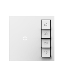 Legrand ASTM2W2 Adorne Timer Switch, Manual On/Timed Off with Microban, White Finish