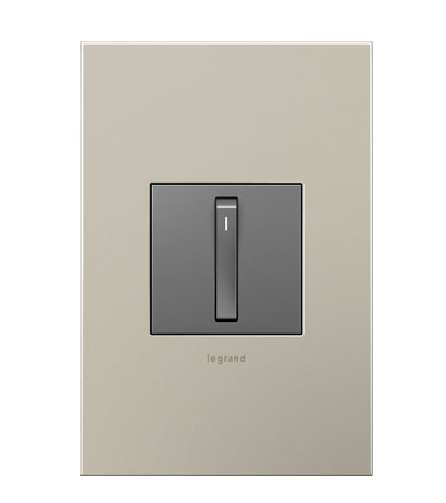 Legrand ASWR1532M4 Adorne Whisper Switch with Microban, Magnesium Finish