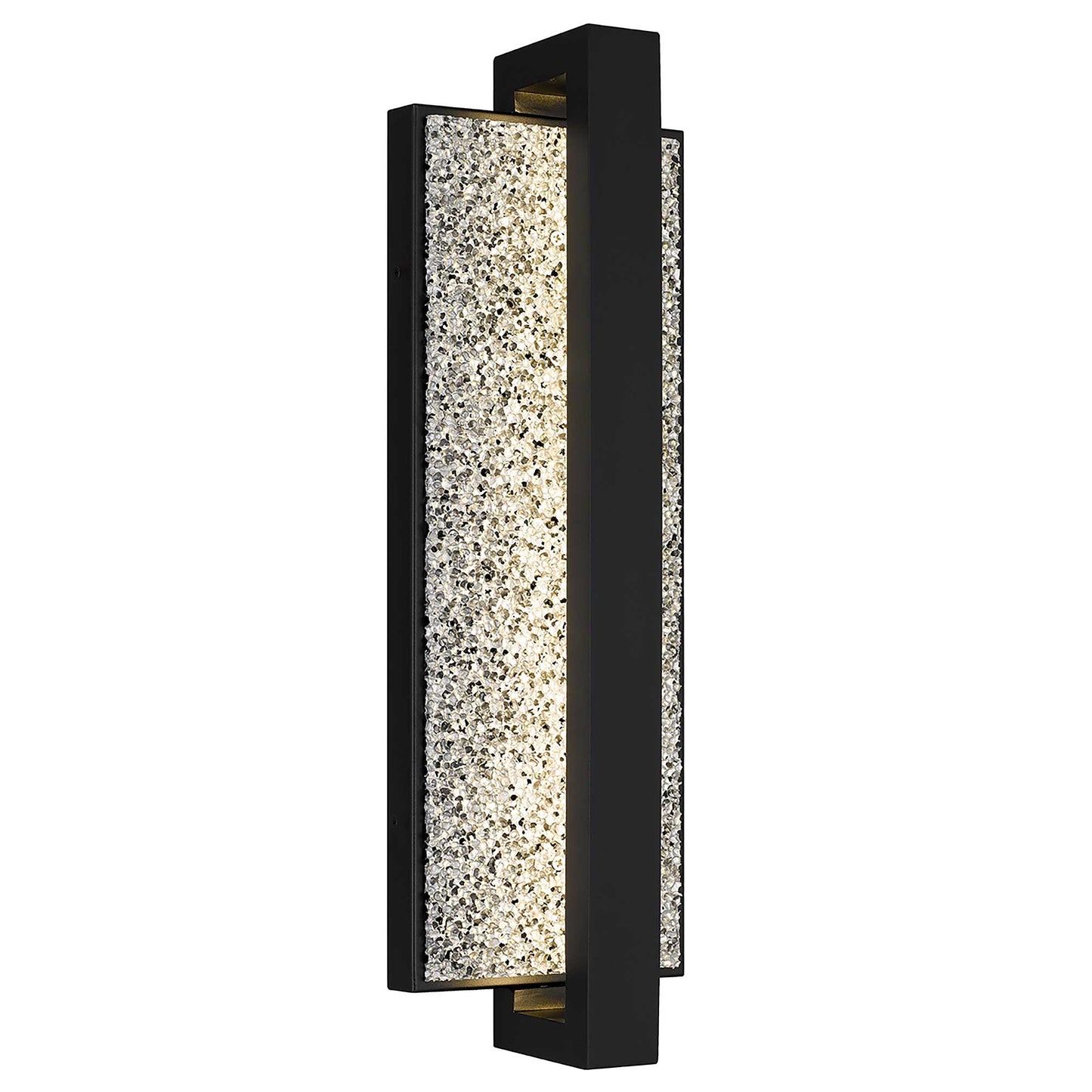 Alteck lighting AW0005-3CCT-W-BK Seafoam 19" LED Outdoor Wall Sconce Light - Finish: Sand Black