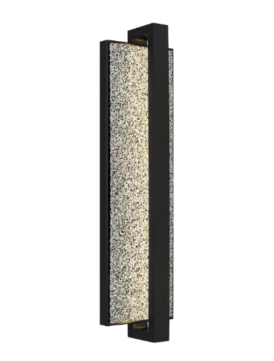 Alteck lighting AW0006-3CCT-W-BK Seafoam 1-lt 26" Tall LED Outdoor Wall Sconce, 3CCT Selectable