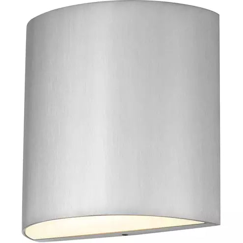 Alteck lighting AW0028-3CCT-W-BA Veil LED 4.63 inch Brushed Aluminum Outdoor Wall Sconce, 3CCT 3000K/4000K/5000K , Lumens 350lm, Watt 15W