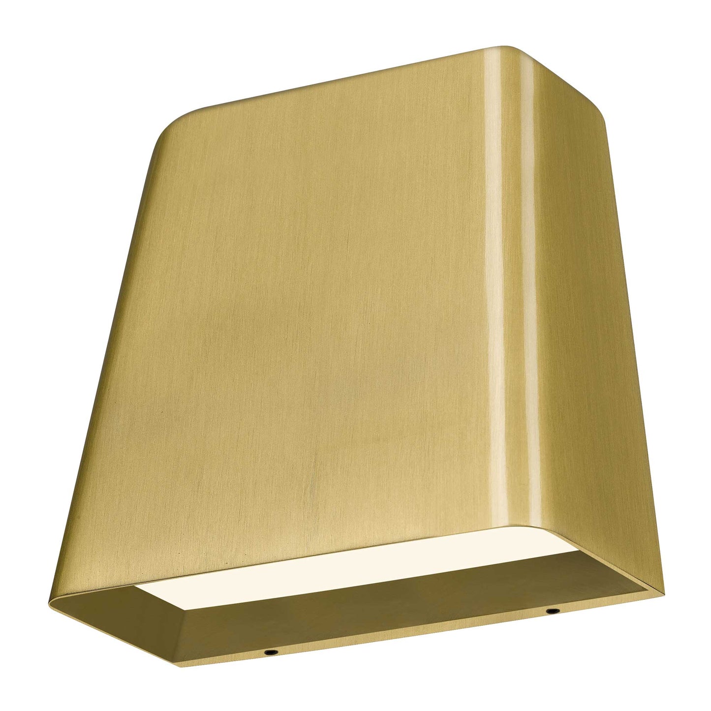 Alteck lighting AW0031-3CCT-W-BB Bull LED Outdoor Wall Sconce With Modern Cylindrical Exterior Light - Finish: Brushed Brass