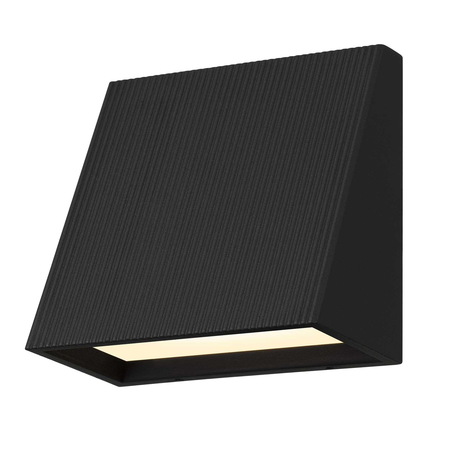 Alteck lighting AW0032-3CCT-W-BK Slant LED Outdoor Wall Sconce with Modern Angled Exterior Light - Finish: Sand Black