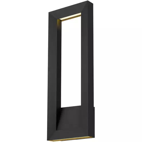 Alteck lighting AW0035-3CCT-W-BK Paletto LED 28 inch Sand Black Outdoor Wall Sconce, 3CCT 3000K/4000K/5000K, Lumens 1288lm, Watt 44