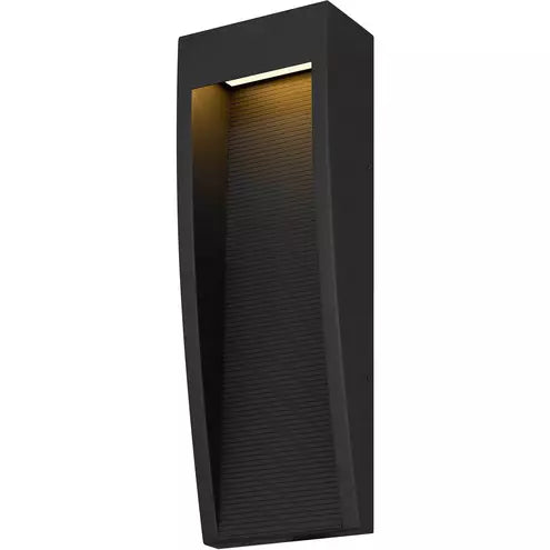 Alteck lighting AW0039-3CCT-W-BK Taper LED 16 inch Sand Black Outdoor Wall Sconce, 3CCT 3000K/4000K/5000K, Lumens 220lm, Watt 15W