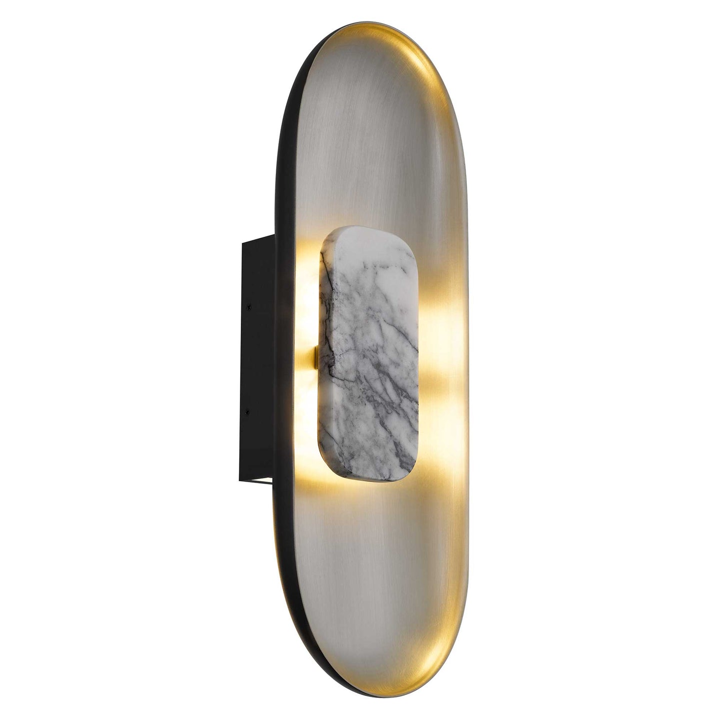 Alteck lighting AW0042-3CCT-W-BK/BA Marilyn 20" LED Outdoor Wall Sconce Light - Finish: Sand Black-Brushed Aluminum