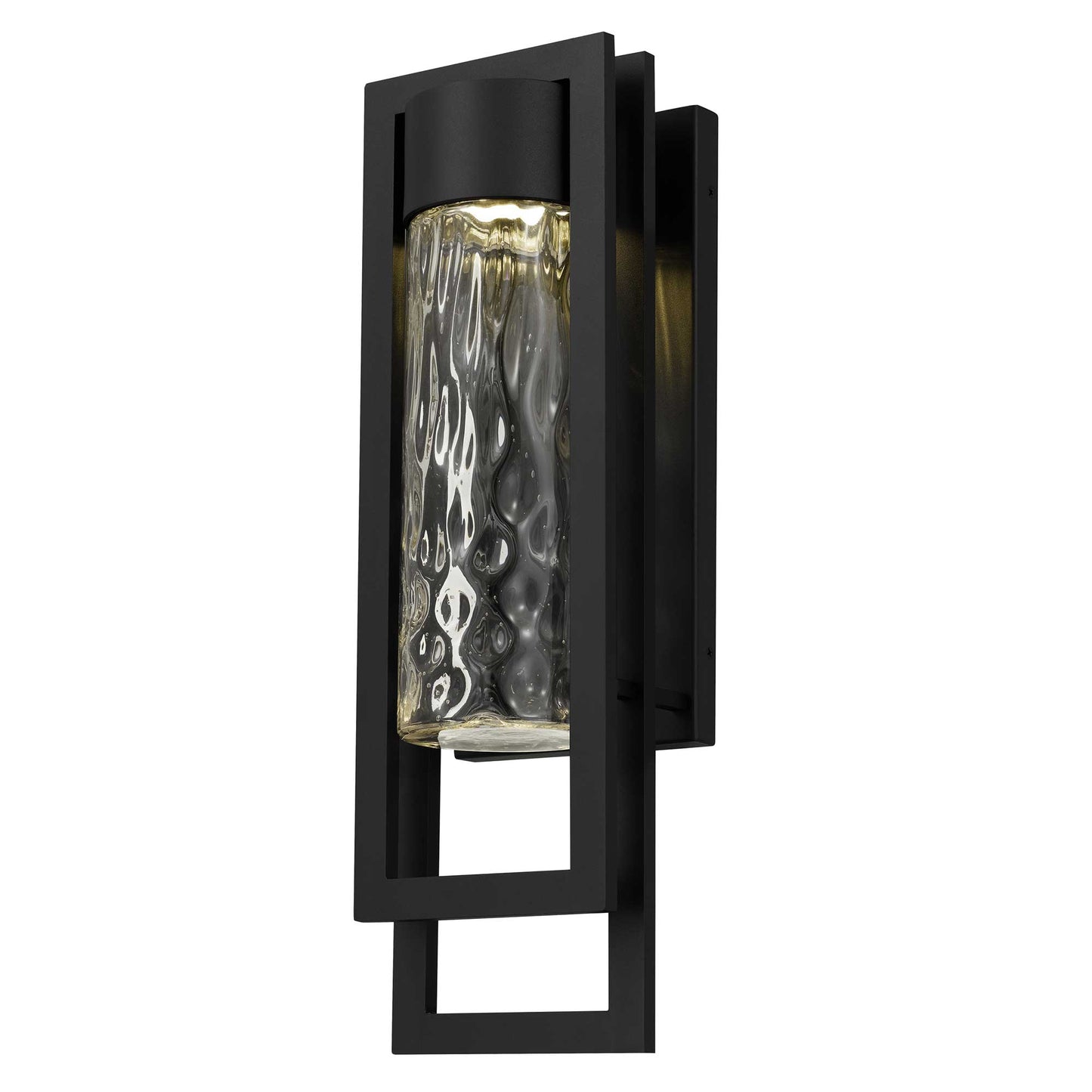 Alteck lighting AW0051-3CCT-W-BK 2 Step 19" LED Outdoor Wall Sconce Light - Finish: Sand Black