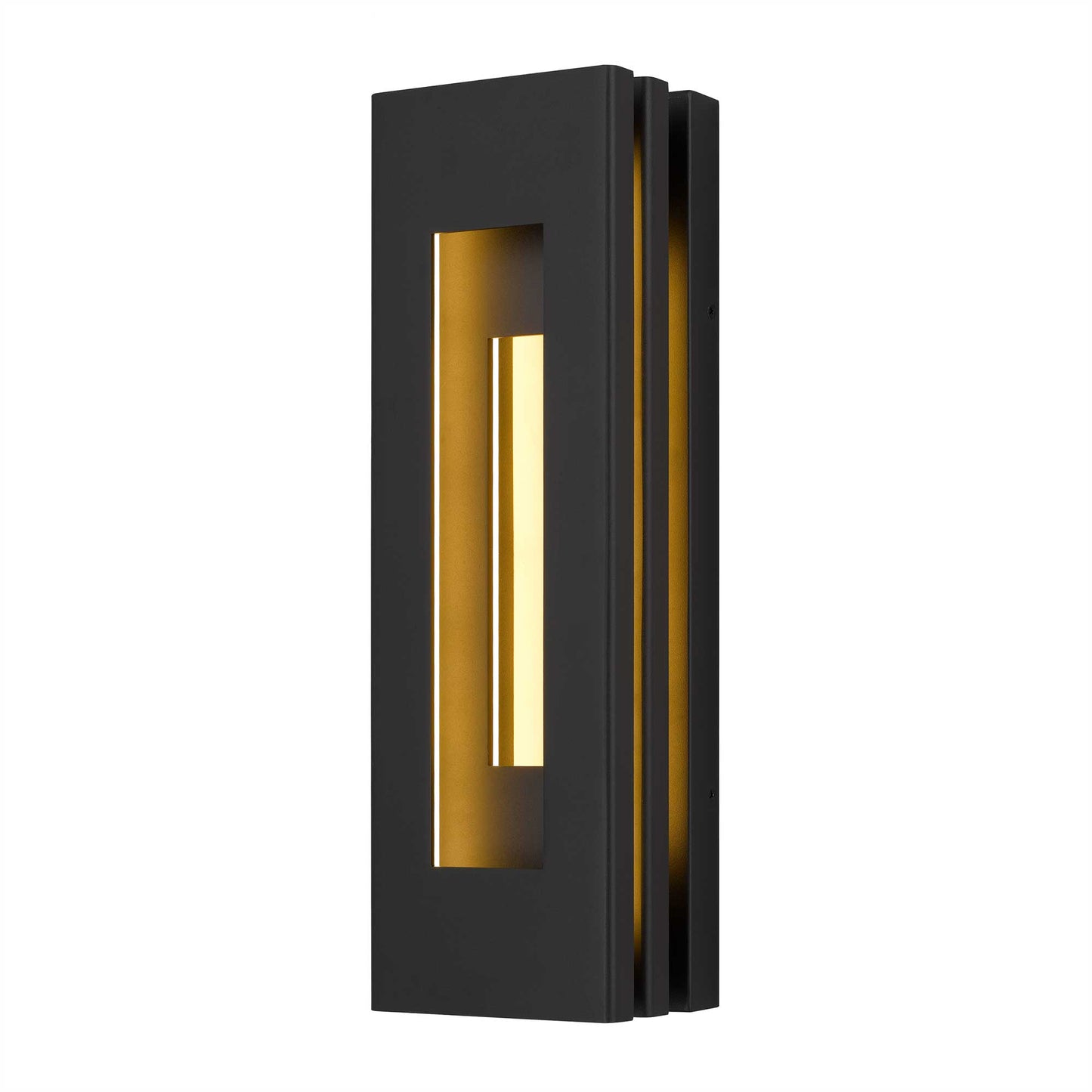 Alteck lighting AW0079-3CCT-W-BK Layer 18" LED Outdoor Wall Sconce Light - Finish: Sand Black
