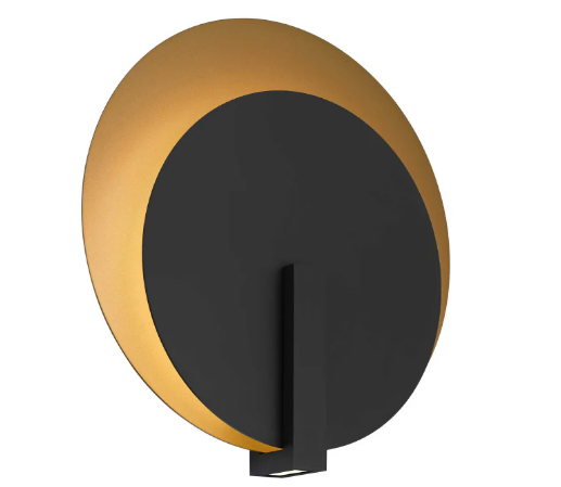 Alteck lighting AW0090-3CCT-W-BK/PB Eclipse 1-lt 19" Tall LED Outdoor Wall Sconce, 3CCT Selectable
