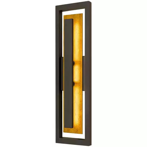 Alteck lighting AW0100-3CCT-W-DB Panels LED 26.25 inch Dark Bronze Outdoor Wall Sconce, 3CCT 3000K/4000K/5000K, Lumens 680lm, Watt 18