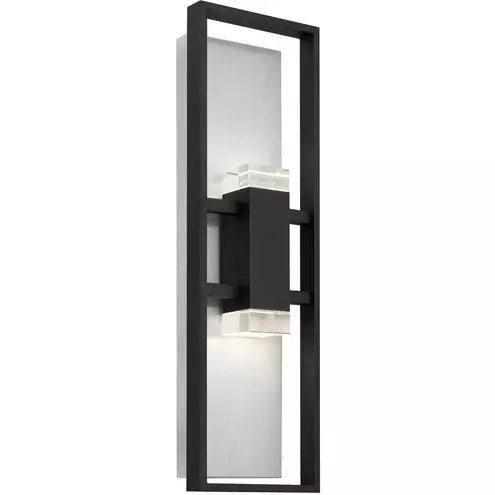 Alteck lighting AW0107-3CCT-W-BK Mars LED 24 inch Sand Black Outdoor Wall Sconce, 3CCT 3000K/4000K/5000K, Lumens 1025lm, Watt 20
