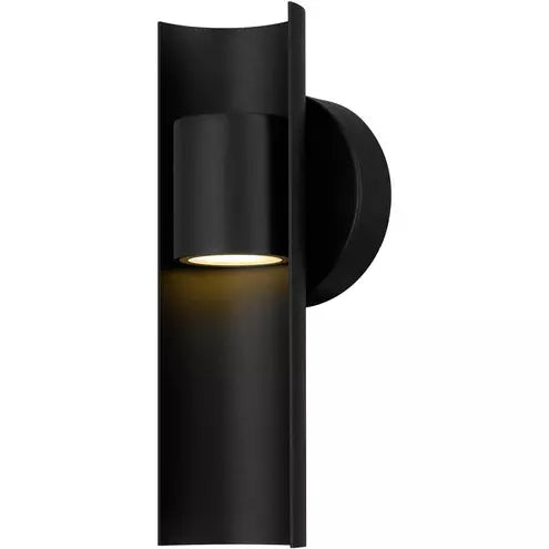 Alteck lighting AW0113-3CCT-W-BK Hugo LED 11.5 inch Sand Black Outdoor Wall Sconce, 3CCT 3000K/4000K/5000K , Lumens 442lm, Watt 12W