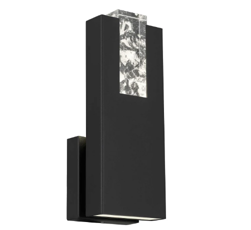 Alteck lighting AW0116-3CCT-W-BK Mille 1-lt 13" Tall LED Outdoor Wall Sconce, 3CCT Selectable