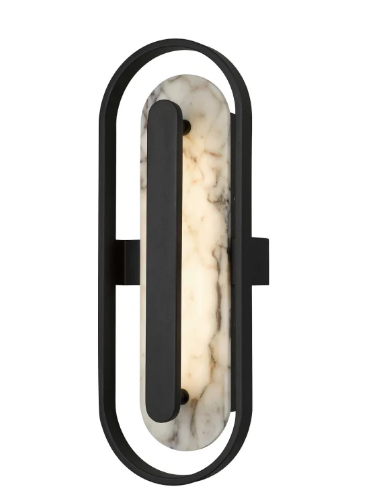 Alteck lighting AW0125-3CCT-W-BK Roundabout 1-lt 22" Tall LED Outdoor Wall Sconce, 3CCT Selectable
