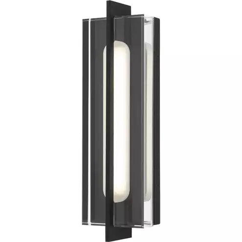 Alteck lighting AW0144-3CCT-W-BK Avani 20-Inch LED Outdoor Wall Sconce, Sand Black Finish, 3CCT 3000K/4000K/5000K, Lumens 857lm, Watt 16W