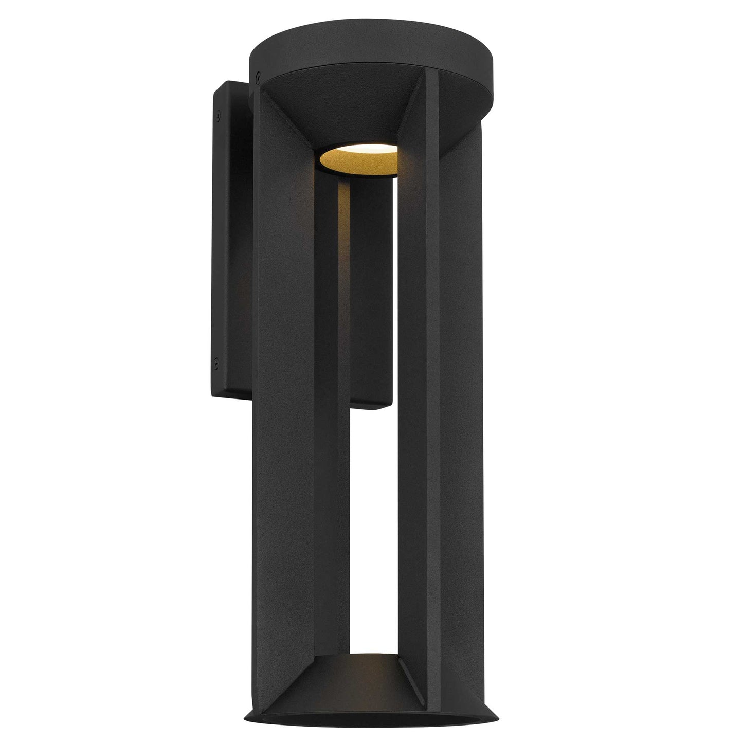 Alteck lighting AW0146-3CCT-W-BK Aura 16" LED Outdoor Wall Sconce Light - Finish: Sand Black