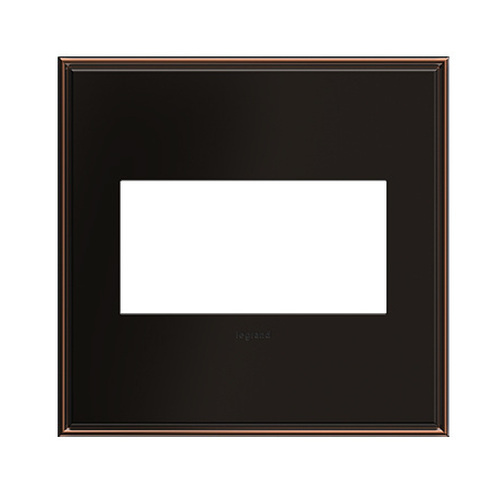 Legrand AWC2GOB4 Adorne 2-Gang Screwless Wall Plate, Oil-Rubbed Bronze Finish