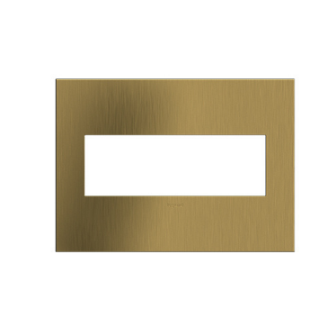 Legrand AWC3GBSB4 Adorne 3-Gang Screwless Wall Plate, Brushed Satin Brass Finish