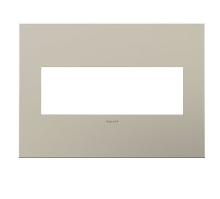 Legrand AWC3GSN4 Adorne Satin Nickel 3-Gang Screwless Wall Plate