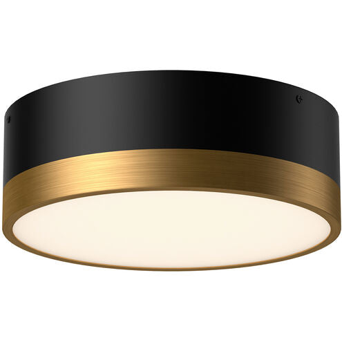 Alora Mood FM556216AGMB Brisbane 3 Light 16 inch Aged Gold and Matte Black Mount Ceiling Light