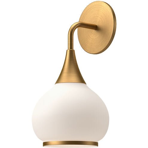 Alora Mood WV524006AGOP Hazel 1 Light 6.63 inch Aged Gold Bath Vanity Light Wall Light in Opal Glass