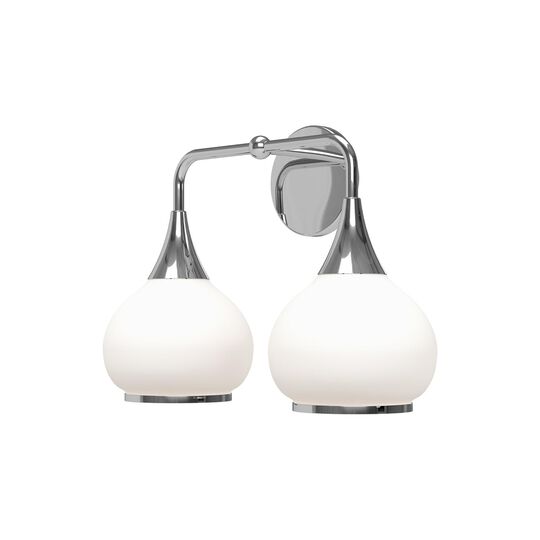 Alora Mood VL524217CHOP Hazel 2 Light 16.63 inch Bath Vanity Light Wall Light in Opal Glass Chrome Finish