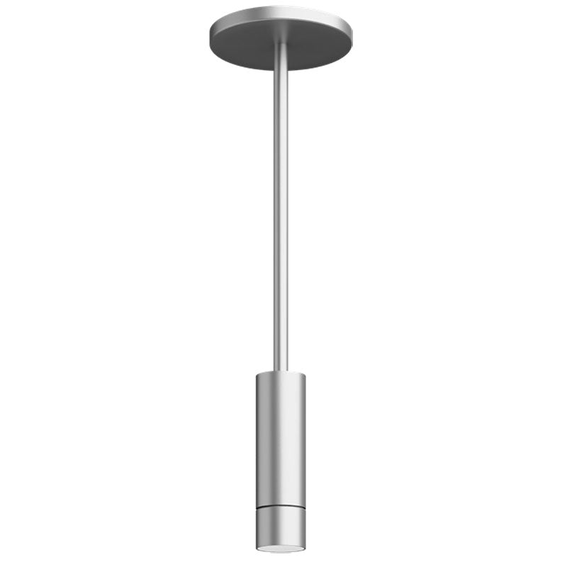 Visual Comfort Architectural ENCY2RP-L129306D-UNV-BA ENTRA 2" 12W Fixed Brushed Aluminum Cylinder LED Pendant - Black Reflector - CCT 3000K - Beam Spread: 60°