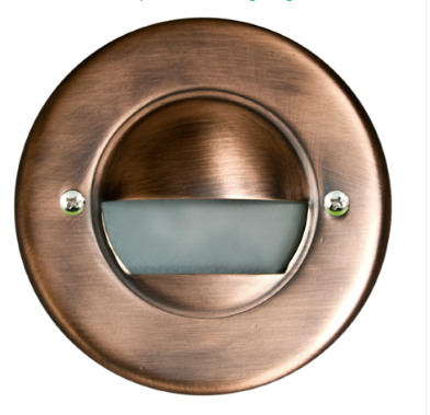 Dabmar Lighting LV709-L3-AMB-ABZ Cast Aluminum Round Hooded Eyelid Step Light G4 LED Amber, Wattage 3W, Voltage 12V, Antique Bronze Finish