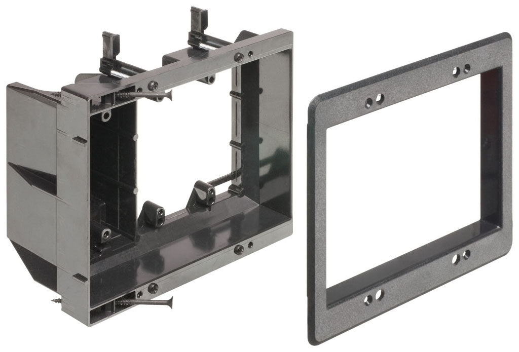 Arlington TVBU507BL 3 Gang Black Tv Box