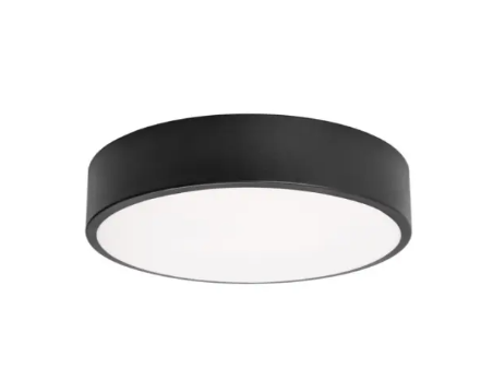 AFX Lighting BAYF12LAJUDBK Bailey 12" LED Flush Mount Light - 20W - CCT Selectable - 120-277V - Black Finish