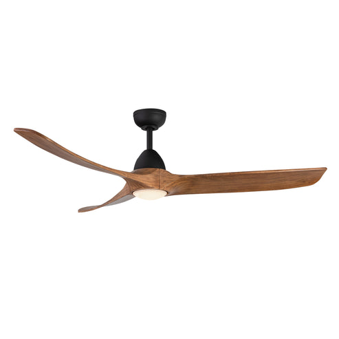 Kuzco Lighting CF97860-MB/NW-5CCT Baylor 60-in Ceiling LED Fan - CCT Selectable - Finish: Matte Black/Natural Wood
