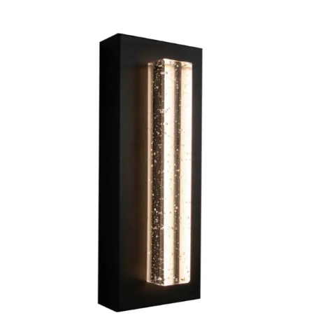 AFX Lighting BEAW0512LAJUDBK-BB Beam 12" Outdoor LED Wall Sconce - 10W - CCT Selectable - 120-277V - Black Finish with Emergency Battery Backup
