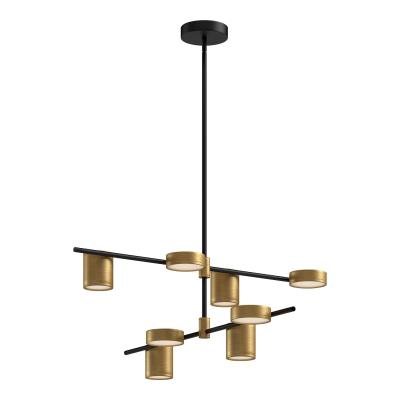 Kuzco Lighting CH96840-BK/BG-UNV Jayden 40 Inch LED Chandeliers Black and Brushed Gold Finish