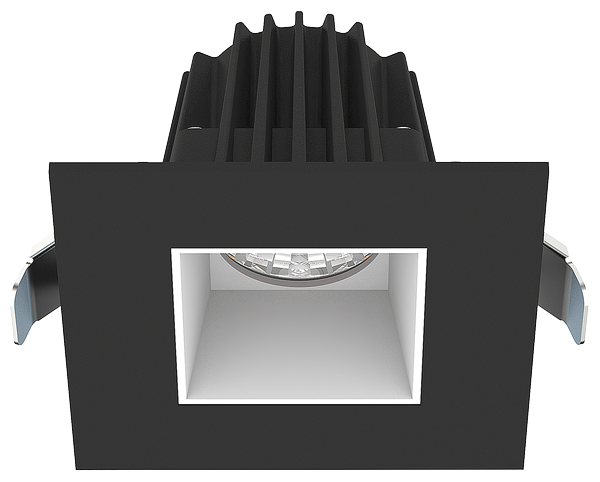 Lotus LED Lights JXL-COB02-S08W-CCT-BK-2SR-SM-WH 2″ Square Recessed Economy LED – 8W, 3CCT Adjustable, 110 lm/ft, 3000K-5000K, 24V DC, CRI 90+, IP67, Wet/Closet Rated, Black Trim With Smooth White Reflector