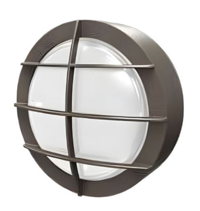 Westgate BKRF-15W-MCTP-BR-P Round Bulkheads, Power & CCT Selectable, With Photocell, 9W/12W/15W, 85LM/W, 30k/40k/50k Bronze Finish