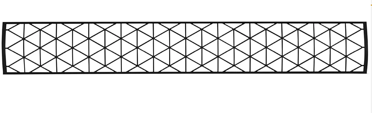 Infratech BL1S39 Single Element Contemporary Motif Upgrade Kit For 39 Inches Heaters - Black Color Finish