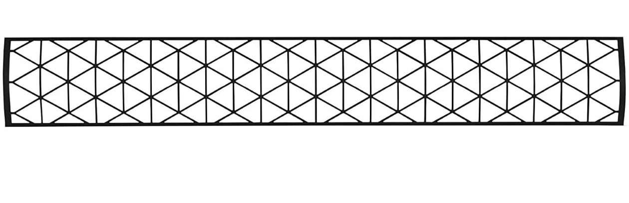 Infratech BL1S48 Single Element Contemporary Motif Upgrade Kit For 48 Inches Heaters - Black Color Finish