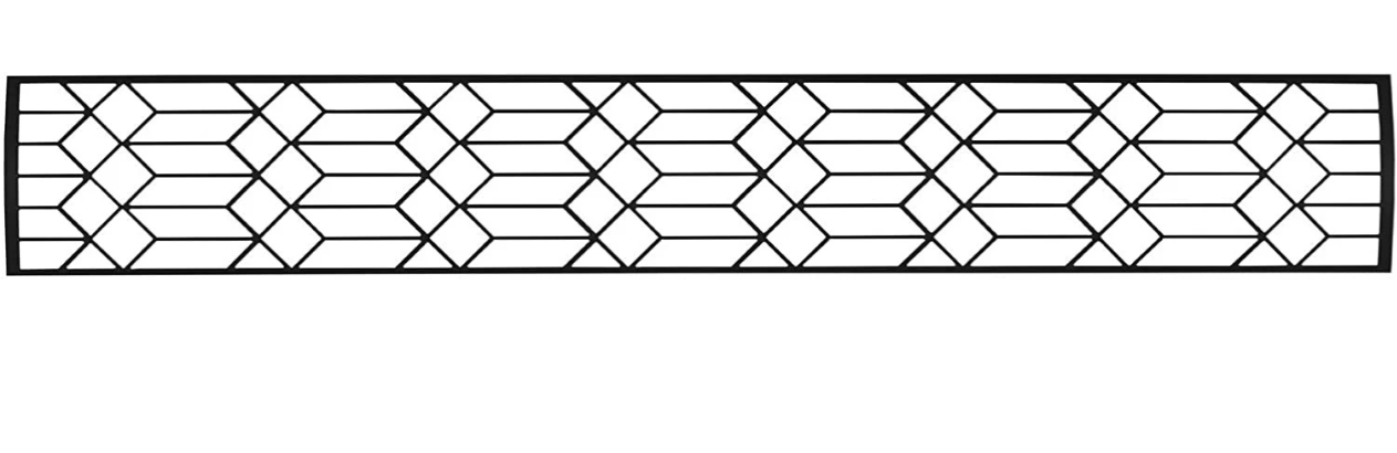 Infratech BL2S39 Single Element Craftsman Motif Upgrade Kit For 39 Inches Heaters - Black Color Finish