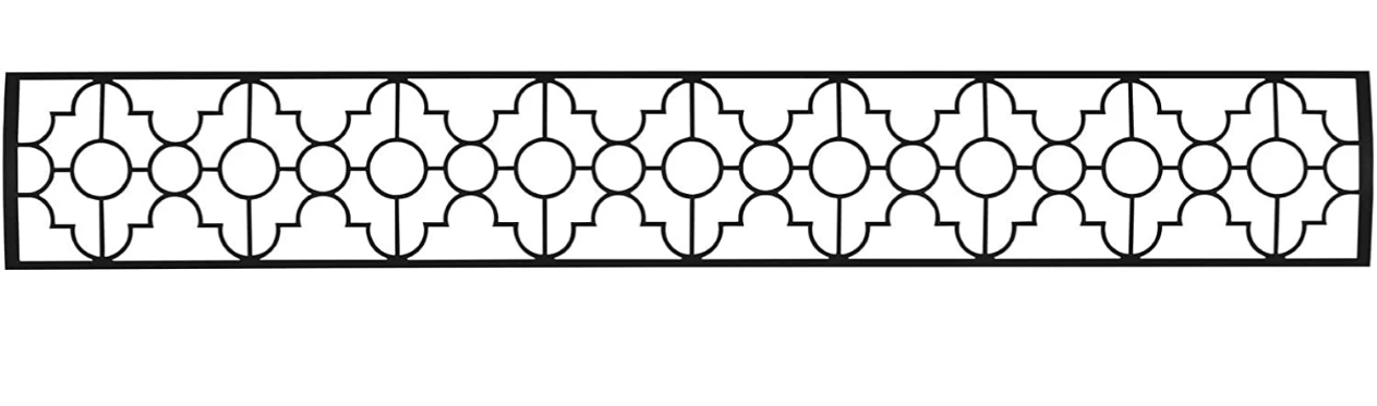 Infratech BL3S39 Single Element Mediterranean Motif Upgrade Kit For 39 Inches Heaters - Black Color Finish